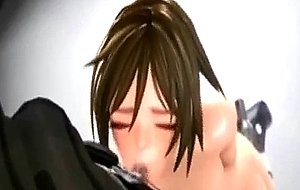 Sexy animated tasting intense phallus