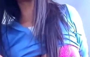 Cute girl teasing on webcam