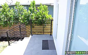 Thief Honey Hayes starts rubbing on Nade Nastys hard cock