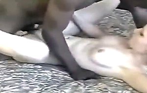 Cute white teen bred by black man