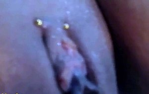 Hot chick working intense on her pussy