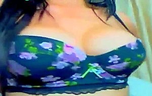 Hot latina webcam girl masturbates