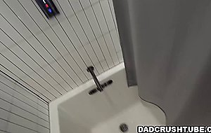 Threesome in the Bathroom with Stepdaddy