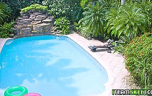 Lucky neighbor fucking Paisley Paige Asian teen muffin