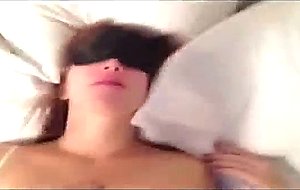 Anal, oral and atm with sweet blindfolded wife