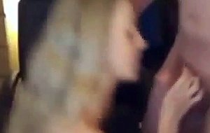 Blonde milf fucked on webcam and gets a facial