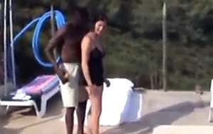 With his wife on vacation 