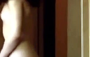 Small titty tart rides on guys dick