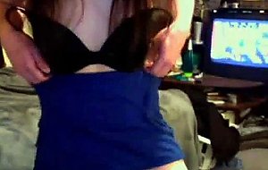 Teen tbabe teasing herself on cam
