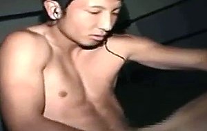 A teen boy masturbates at the...