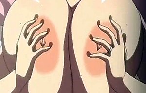 Huge titted hentai wife masturbating