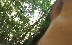 Massive cumshot in Japanese nature, heavy moaning!!