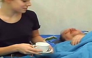 Young nurse fucks old man