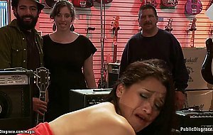 Bound Latina sub anal fucked in public