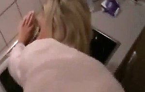 German amateur blonde slut gets anal at home