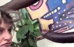 Interracial anal creampie for cougar