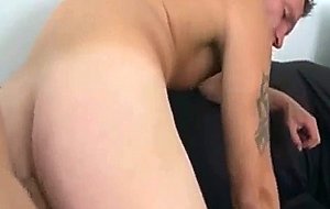 Pale ass and big cock bareback fuck