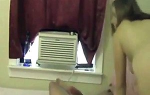 College student rides cock like crazy 