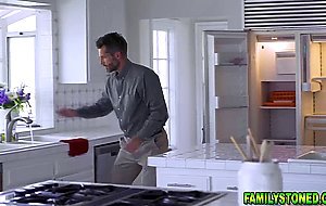 Stepdad ends up pummeling his horny stepdaughters teens pussy