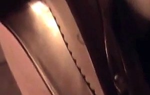 Rubs wifes cunt with her heels