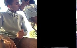 kissing and shooting