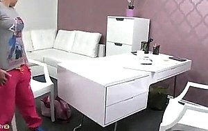 Petite brunette amateur fucked on casting