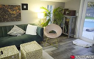 Stepbrother whips out his cock and his stepsister starts sucking it