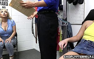 Security officer enjoying the moment as he fucks these hot ladies