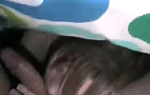 Girlfriend gives head under the blanket