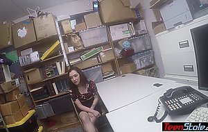 Busty teen shoplifter Lily Jordan had a nasty plan to avoid jail