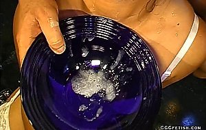 Extreme bukkakes and cumshots on german amateur