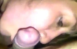 My slut sucking and swallowing
