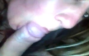 My slut sucking and swallowing