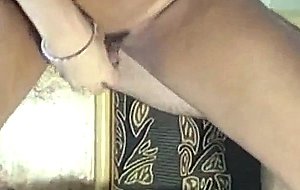 Protected sex with a busty tranny