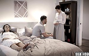Guy fucked horny big ass MILF Olive Glass in front of his helpless wife