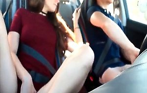 GF sucking cock in driving car
