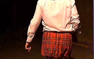sissy schoolgirl cathy goes outside