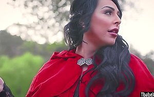 Brunette babe Kleio Valentien fucked by ts superstar Chanel Santini
