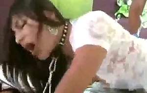 Chained up teen fucking