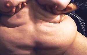 FAT Belly & Boobs - Moobs Play. Saggy Fatty Tits