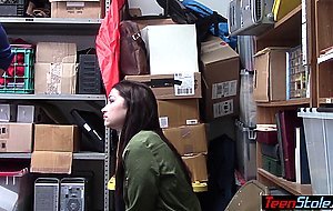 Shy teen thief Jennifer Jacobs reluctantly fucking an officer to avoid jail