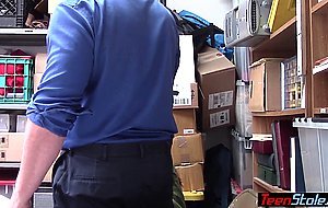 Shy teen thief Jennifer Jacobs reluctantly fucking an officer to avoid jail
