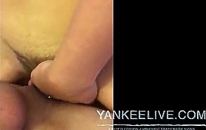 Real amateur couple share stainles Steel Double Dildo