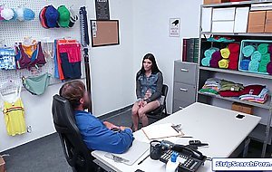 Security guard doggystyle fucking small tits teen shoplifter