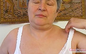 OMAHOTEL Chubby Grandma Stripping Herself and Pleasing Her Desires