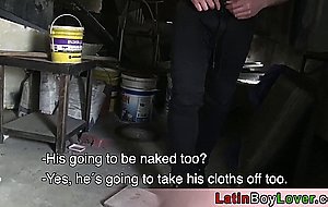 Amateur latin teen construction worker gets some extra