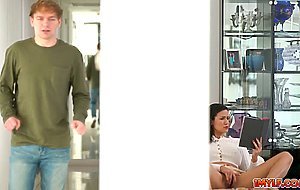 Stepmom gets offered by her stepson to help her make more naughty content
