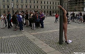 Euro blond deep throat fucked in public