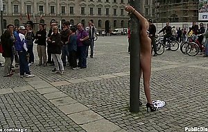 Euro blond deep throat fucked in public