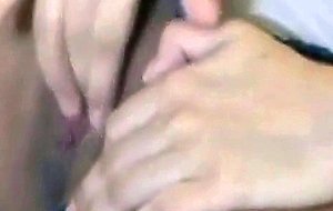 Nice asian lady with big tits and nipples masturbates.